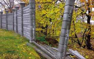 Как укрепить столбы и фундамент забора из профнастила