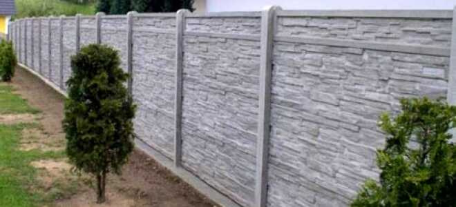 Установка и монтаж забора из бетонных плит