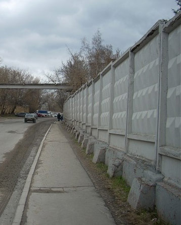 бетонный забор 
