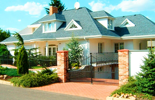 насаждения у забора 