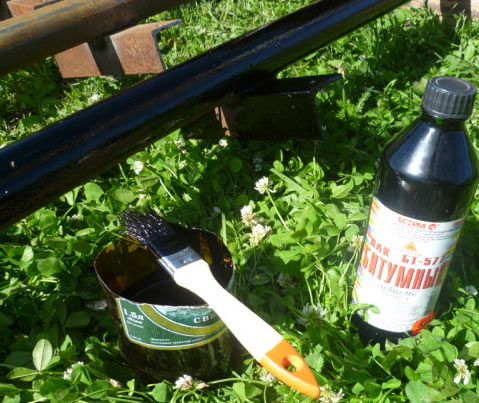 обработка трубы битумным лаком обработка трубы битумным лаком