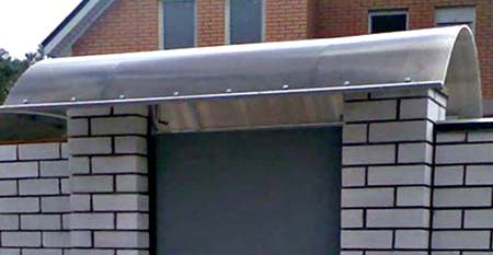 калитка козырек из поликарбоната 