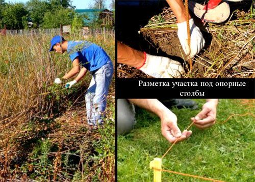 разметка учаcтка