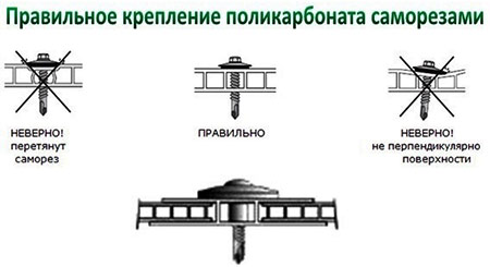 саморезы поликарбонат 