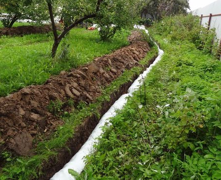 покрытие геотканью 