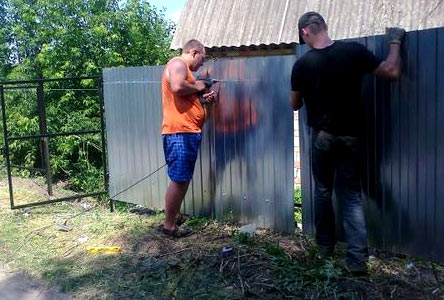 высота забора между участками