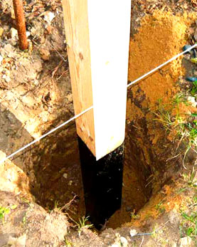 забутовка столба 