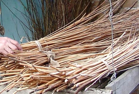 заготовка веток для забора