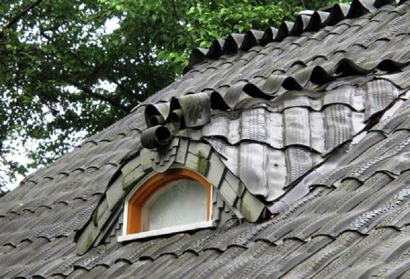 Кровля из шин