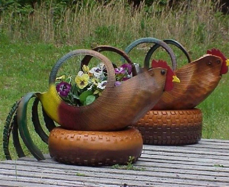 Цветники-курочки