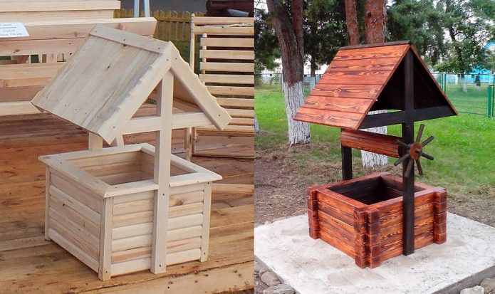 Два декоративных колодца