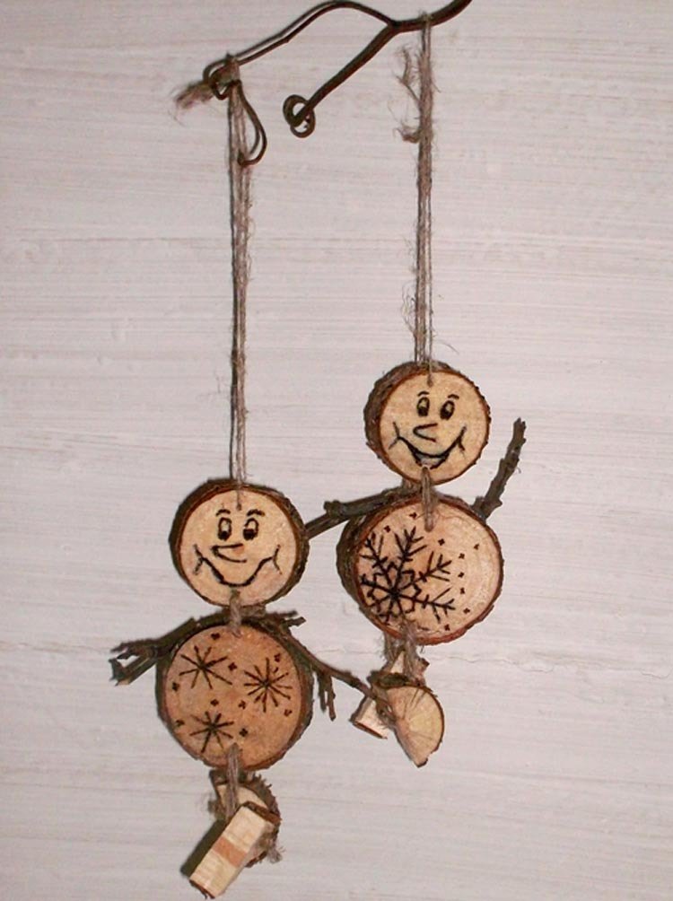 Новогодние украшения из спилов