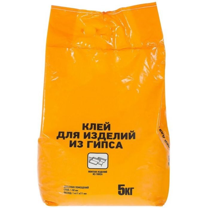 Упаковка клея для гипсовых изделий