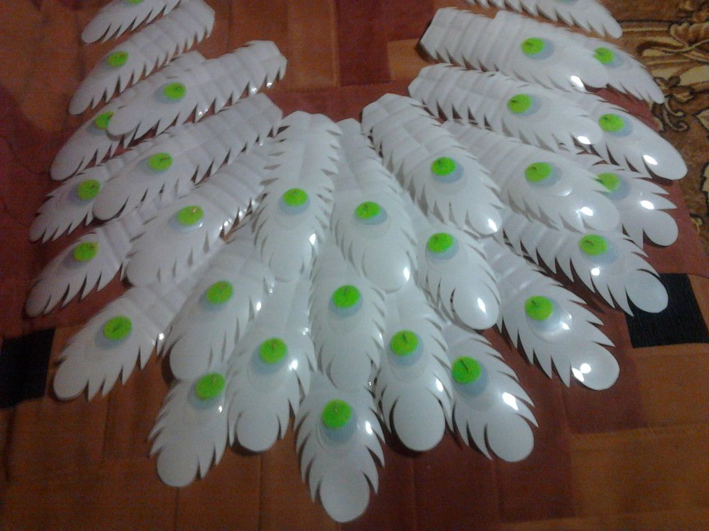 Второй вариант перьев для павлина