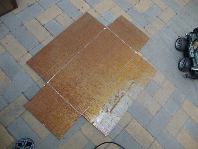 насечки на металле для мангала