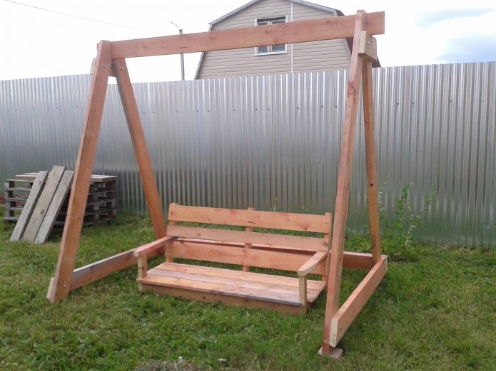 садовые качели из бруса 3
